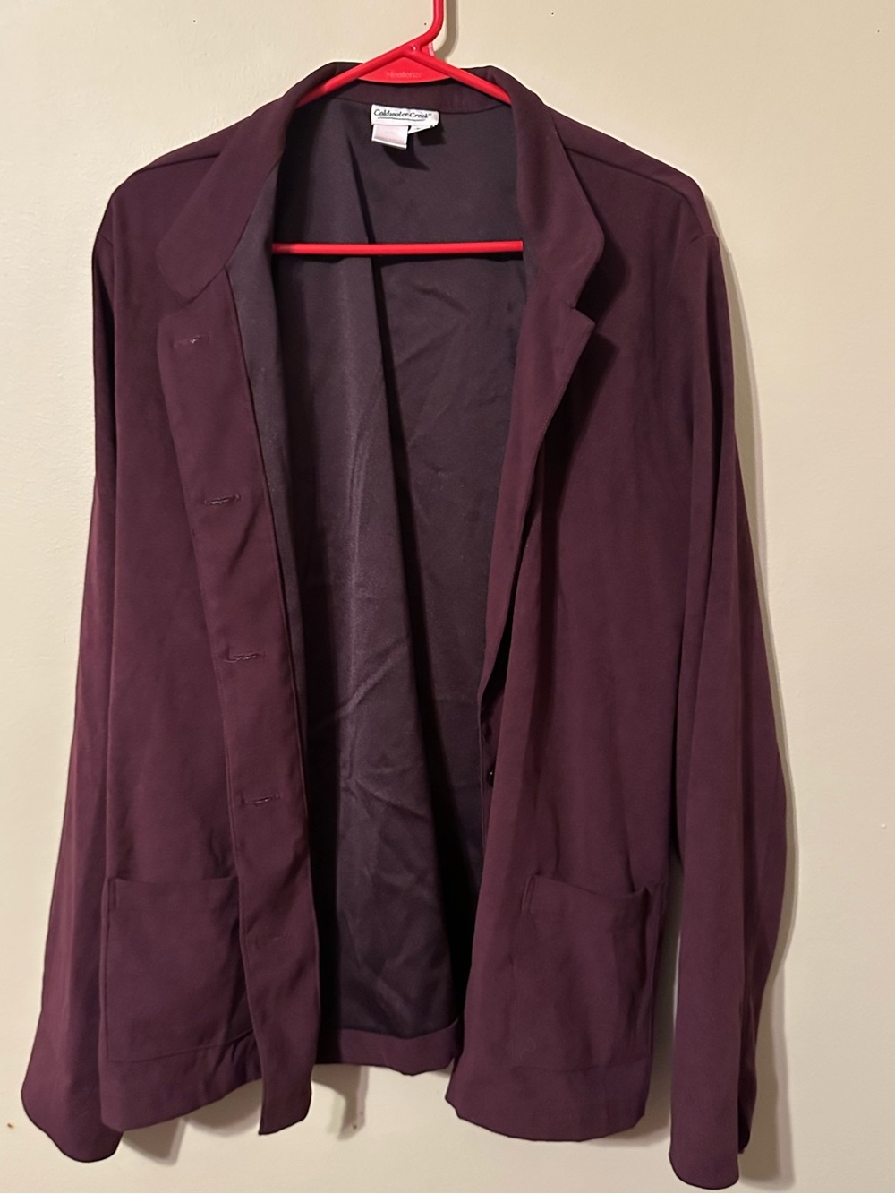 Coldwater Creek Plum Open Blazer, size X-Large, nice condition, no stains